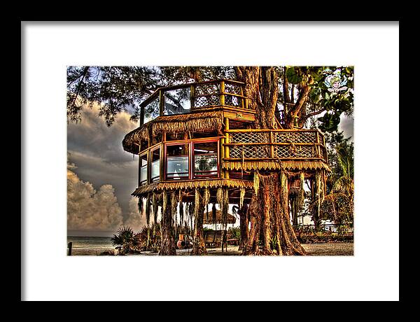 Beach Treehouse at Dawn - Framed Print