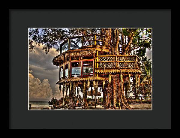 Beach Treehouse at Dawn - Framed Print