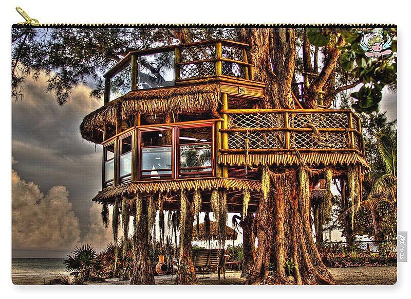 Beach Treehouse at Dawn - Zip Pouch