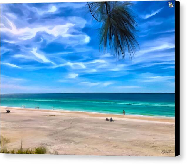 Impressionistic Beach Scene - Canvas Print