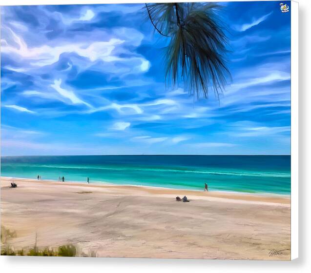 Impressionistic Beach Scene - Canvas Print
