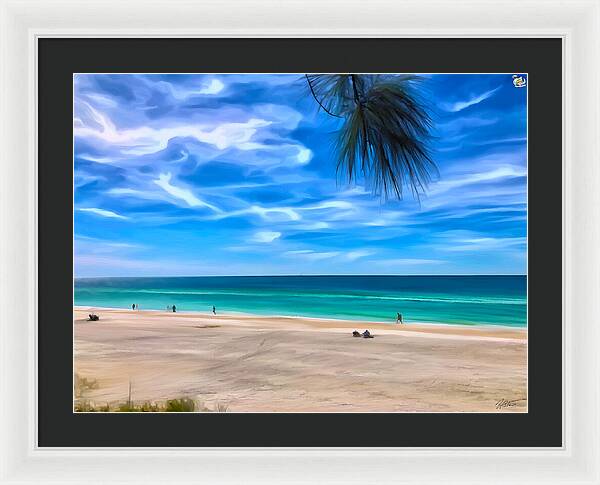 Impressionistic Beach Scene - Framed Print