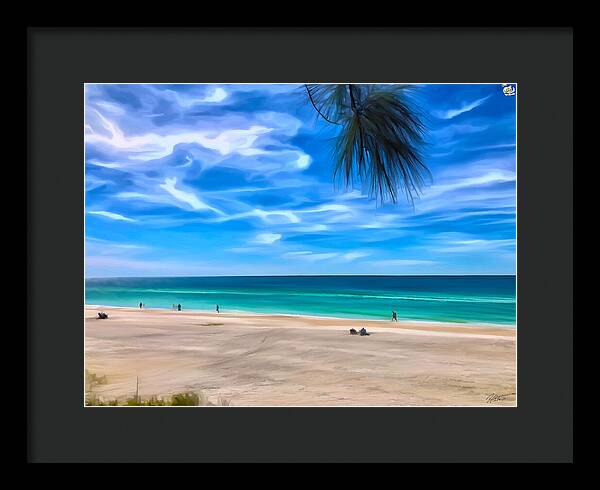 Impressionistic Beach Scene - Framed Print