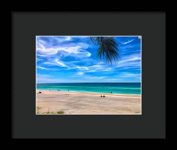 Impressionistic Beach Scene - Framed Print