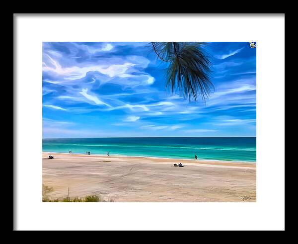 Impressionistic Beach Scene - Framed Print