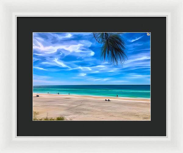 Impressionistic Beach Scene - Framed Print