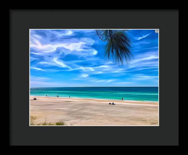 Impressionistic Beach Scene - Framed Print