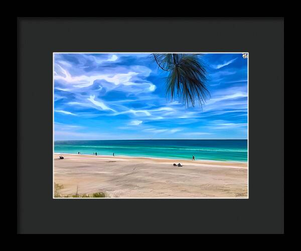 Impressionistic Beach Scene - Framed Print