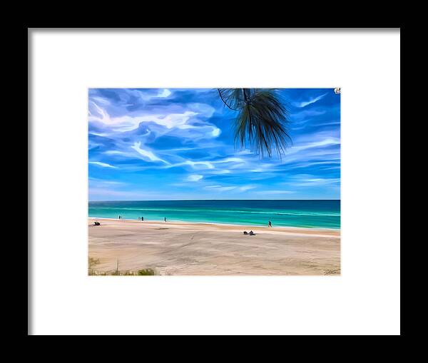 Impressionistic Beach Scene - Framed Print