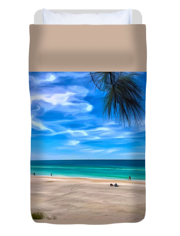 Impressionistic Beach Scene - Duvet Cover