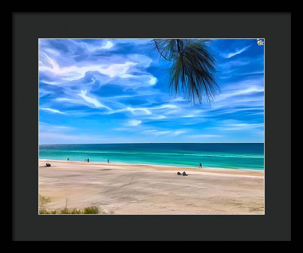 Impressionistic Beach Scene - Framed Print