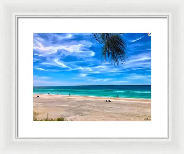 Impressionistic Beach Scene - Framed Print