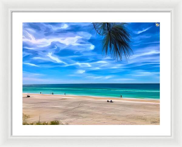 Impressionistic Beach Scene - Framed Print