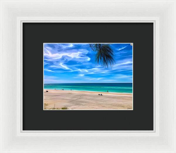 Impressionistic Beach Scene - Framed Print