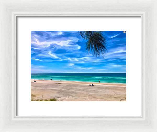 Impressionistic Beach Scene - Framed Print