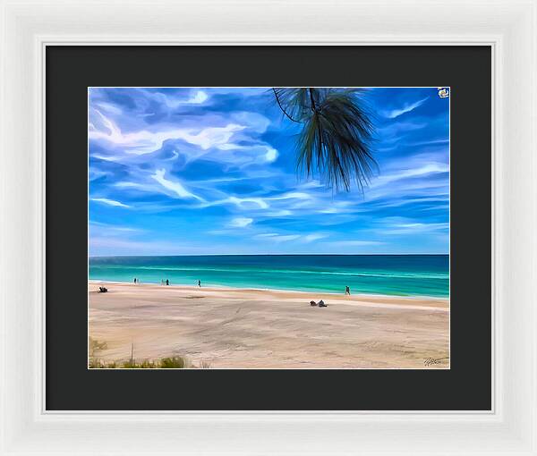 Impressionistic Beach Scene - Framed Print