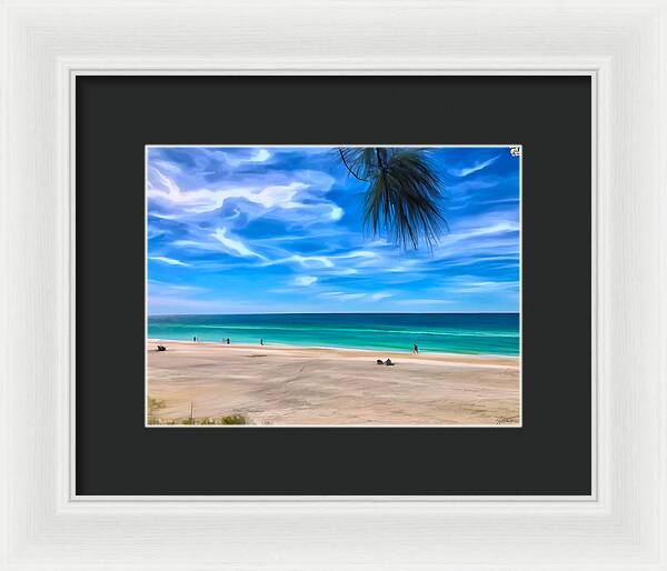 Impressionistic Beach Scene - Framed Print