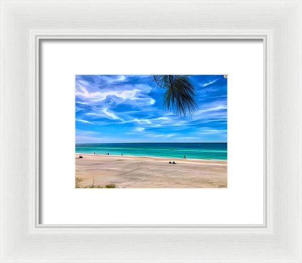 Impressionistic Beach Scene - Framed Print