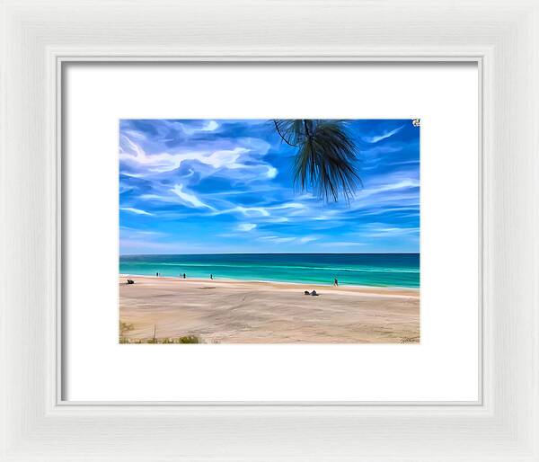 Impressionistic Beach Scene - Framed Print