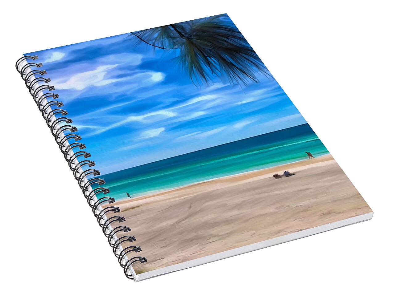 Impressionistic Beach Scene - Spiral Notebook