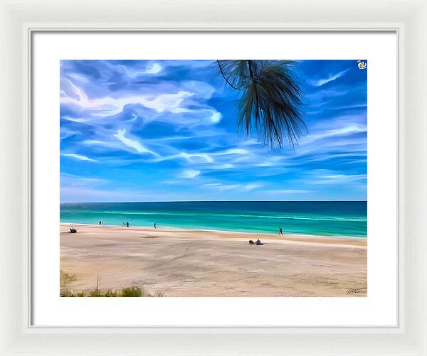 Impressionistic Beach Scene - Framed Print