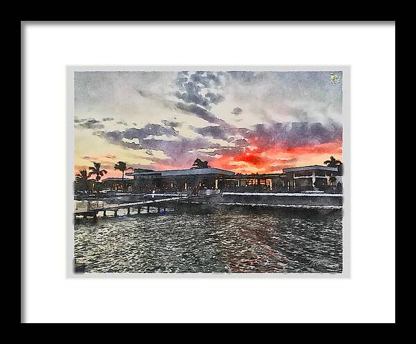 Shoreline Sunset - Framed Print