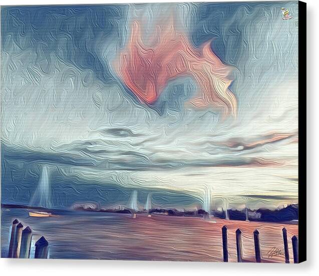 Swirling Dusk A Coastal Dream - Canvas Print