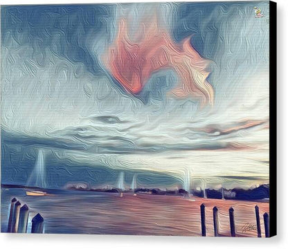 Swirling Dusk A Coastal Dream - Canvas Print