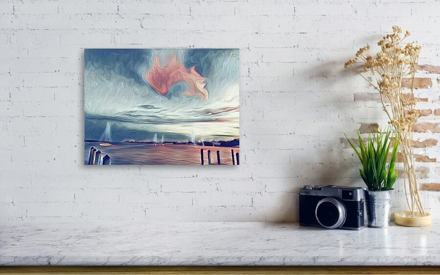 Swirling Dusk A Coastal Dream - Acrylic Print