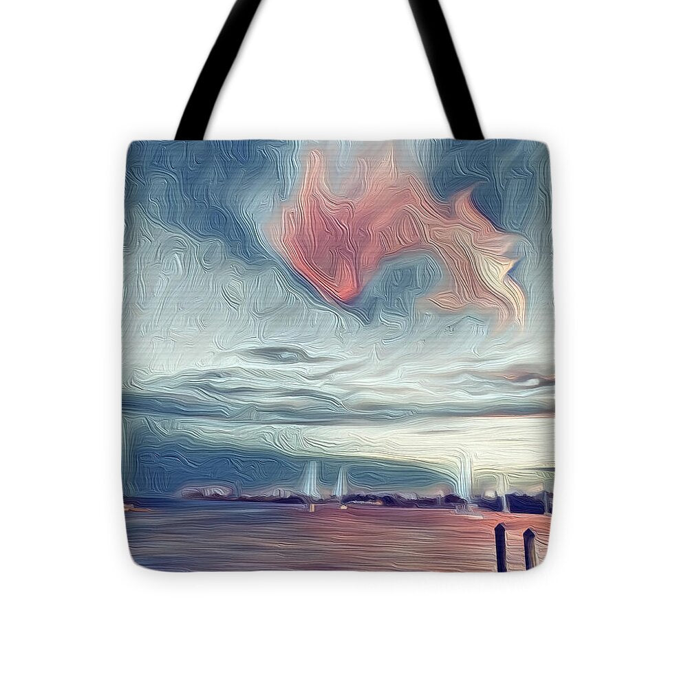 Swirling Dusk A Coastal Dream - Tote Bag