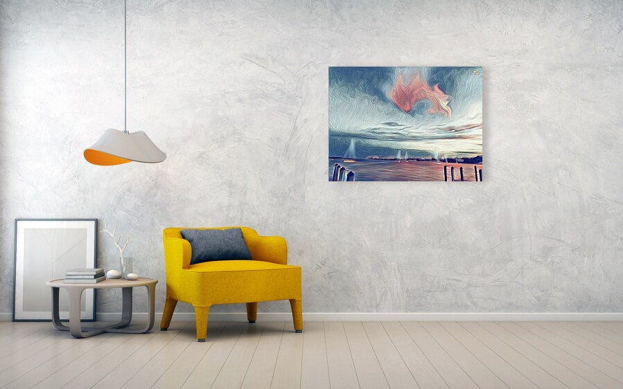 Swirling Dusk A Coastal Dream - Art Print