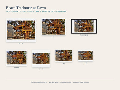 Beach Treehouse at Dawn | Anna Maria Island | Digital Download