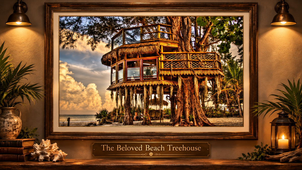 Beach Treehouse at Dawn | Anna Maria Island | Digital Download
