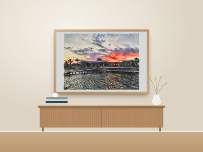 When the Sky Caught Fire | Shoreline Sunset, Longboat Key | Digital Download