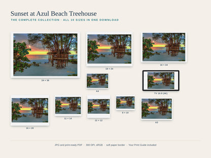 Sunset at Azul Beach Treehouse | Anna Maria Island | Business Display License