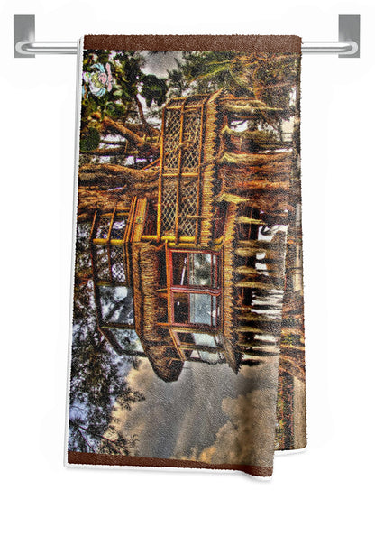 Beach Treehouse at Dawn - Bath Towel