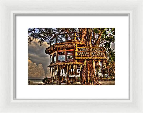 Beach Treehouse at Dawn - Framed Print