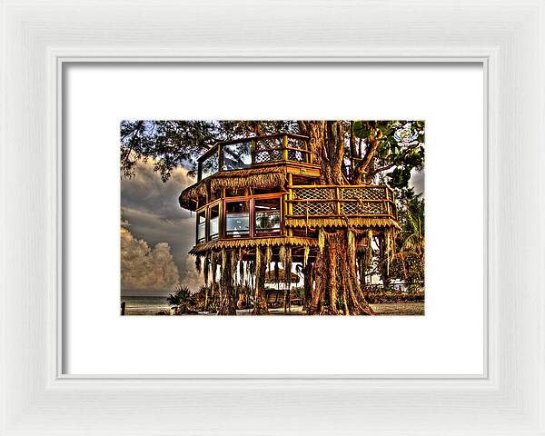 Beach Treehouse at Dawn - Framed Print