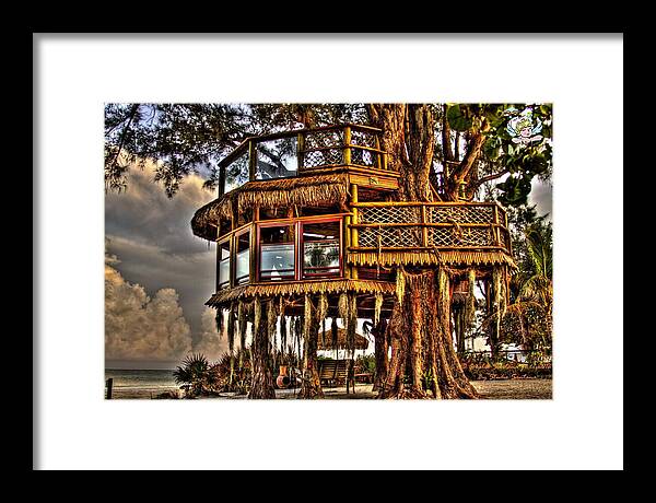 Beach Treehouse at Dawn - Framed Print