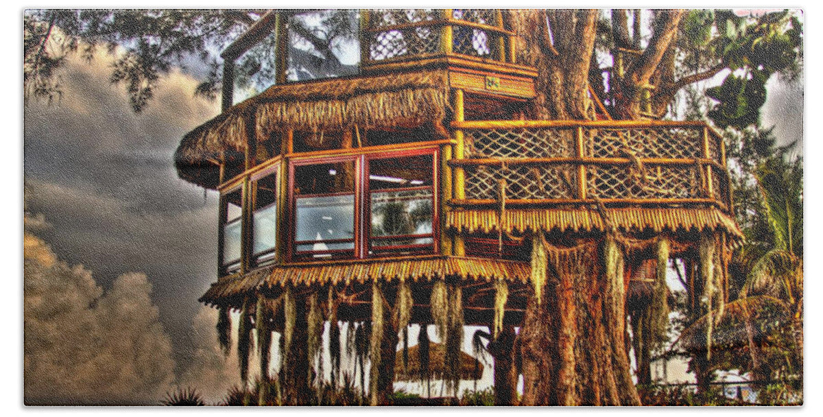 Beach Treehouse at Dawn - Bath Towel