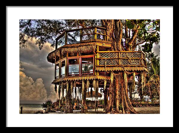 Beach Treehouse at Dawn - Framed Print