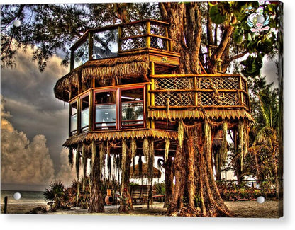 Beach Treehouse at Dawn - Acrylic Print