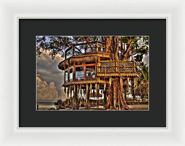 Beach Treehouse at Dawn - Framed Print