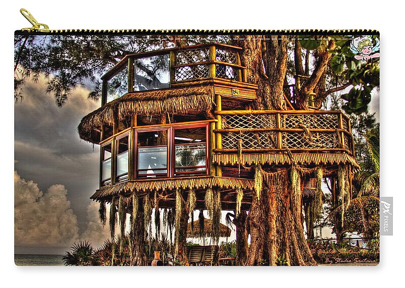 Beach Treehouse at Dawn - Zip Pouch