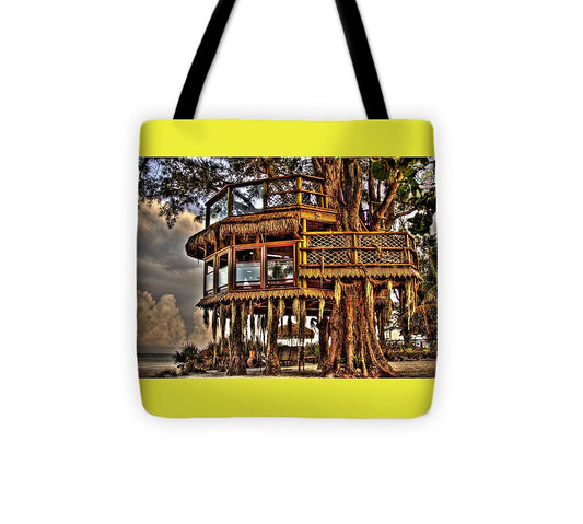 Beach Treehouse at Dawn - Tote Bag
