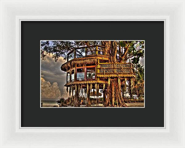 Beach Treehouse at Dawn - Framed Print