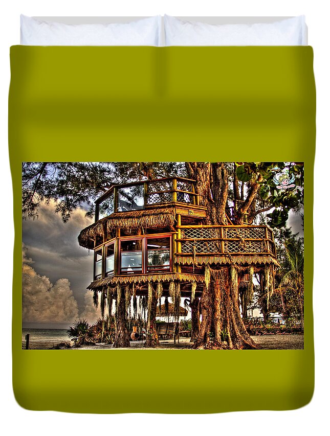 Beach Treehouse at Dawn - Duvet Cover