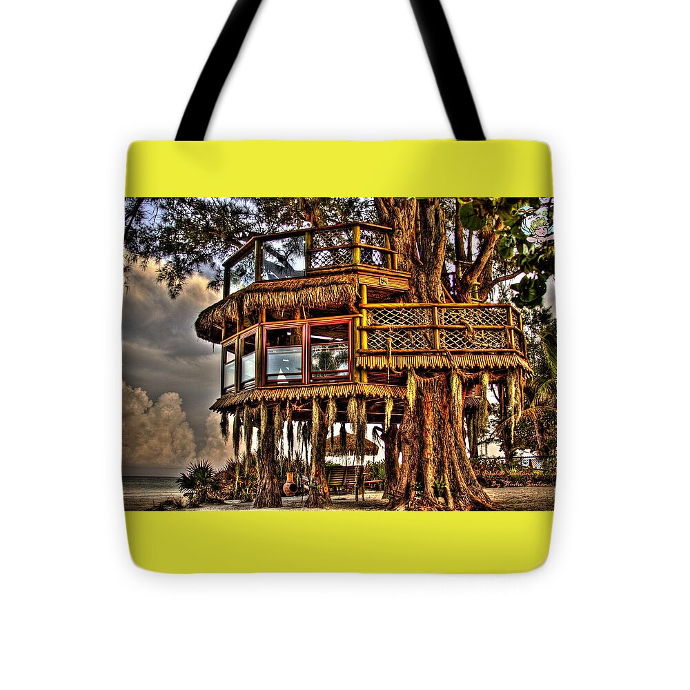 Beach Treehouse at Dawn - Tote Bag