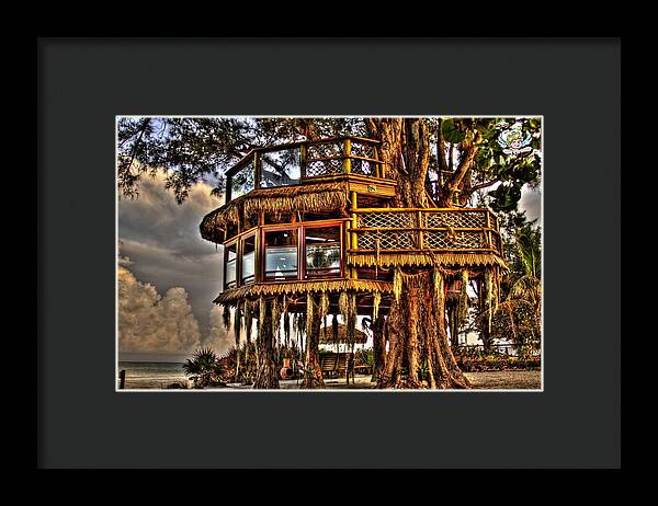 Beach Treehouse at Dawn - Framed Print