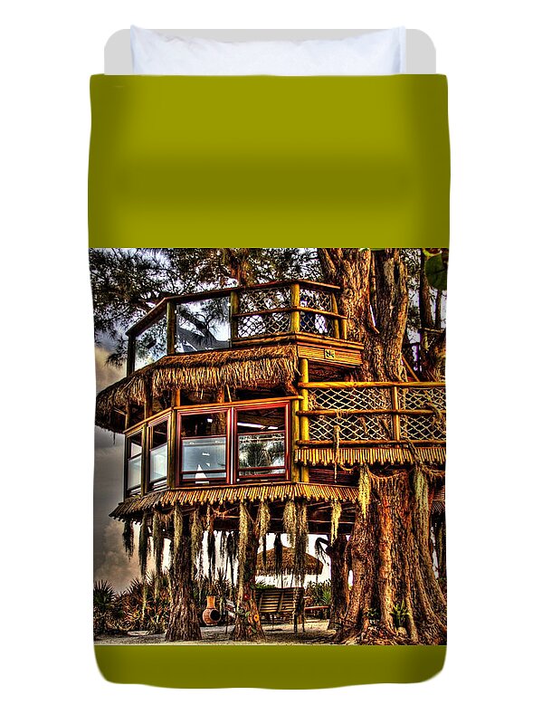 Beach Treehouse at Dawn - Duvet Cover